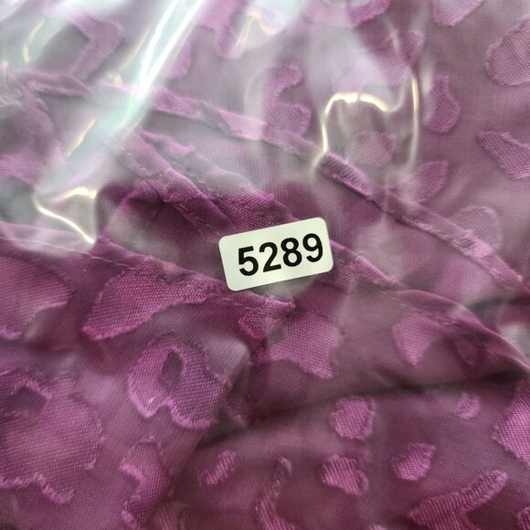 Women's 2pc WHBM Purple Leopard Burnout Sheer Overlay Blouse Top & under tank S - Picture 10 of 10